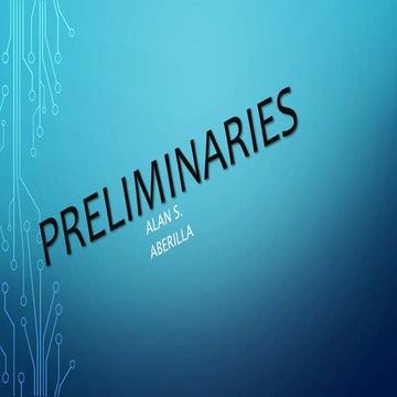 Preliminaries | PPTX