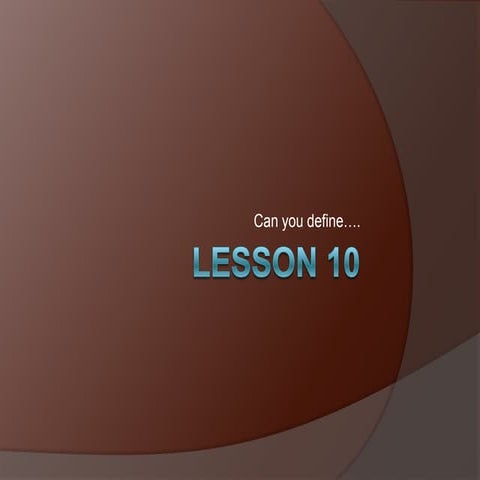 Lesson 10 | PPTX
