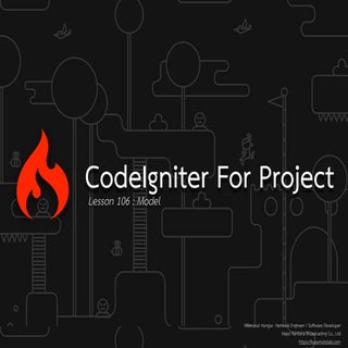 CodeIgniter For Project : Lesson 10...