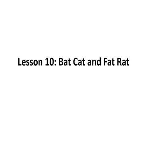 ENGLISH 2 Lesson 10 batcat