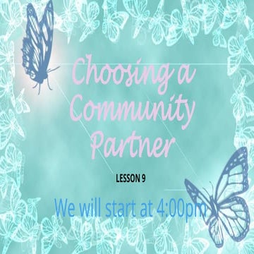 LESSON 10 Choosing a Community Partner.p