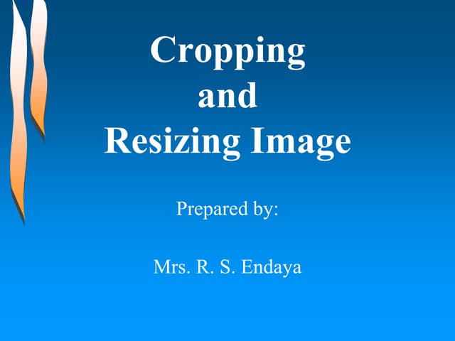 Cropping and resizing the graphics