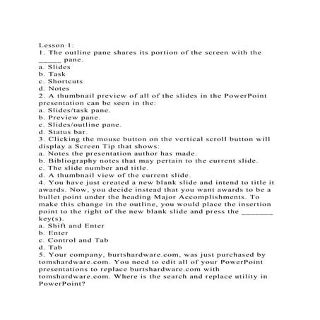 Lesson 11. The outline pane shares its portion of the screen wi.docx