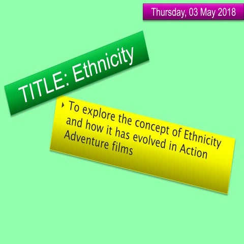 Lesson 11  - Action Adventure ethnicity and buddy movies