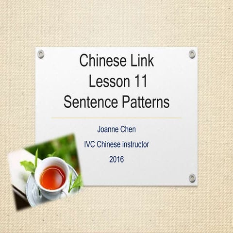 Chinese Link Lesson 11 sentence patterns