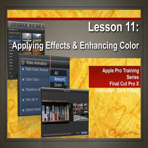 Final Cut Pro X Weynand Certification Lesson 11