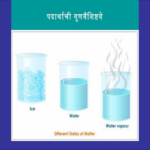 पदार्थाची गुणवैशिष्टये