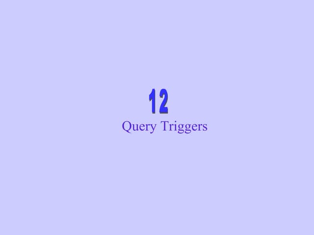 Oracle Forms : Query Triggers