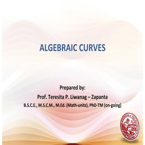 Lesson 13    algebraic curves