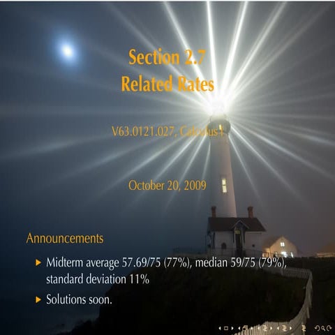 Lesson 13: Related Rates of Change