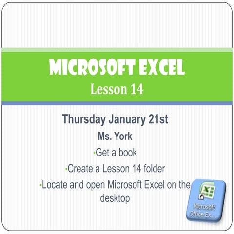 Excel Lesson 14