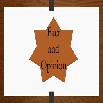 fact and opinion presentation