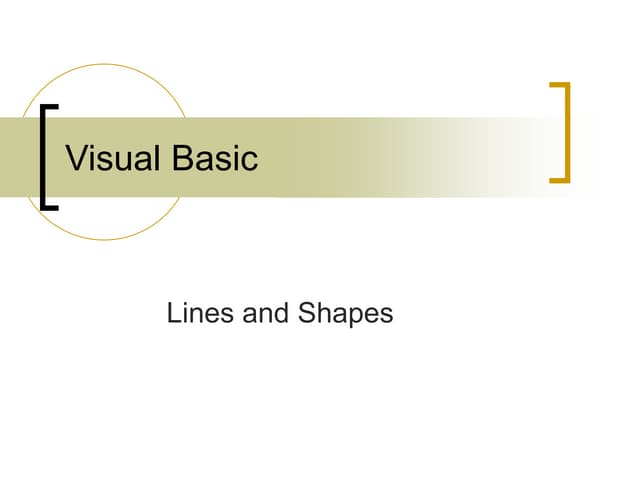 VB Lines and Shapes