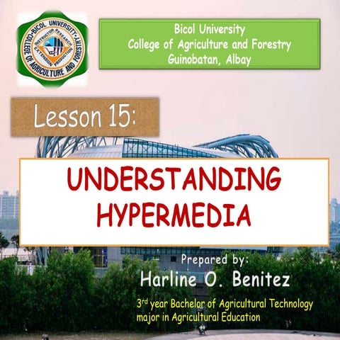 educational technology 2 Lesson 15  understanding hypermedia