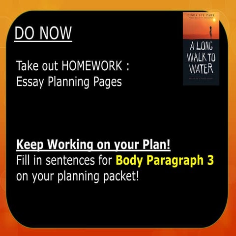 A Long Walk to Water: Lesson15 unit2