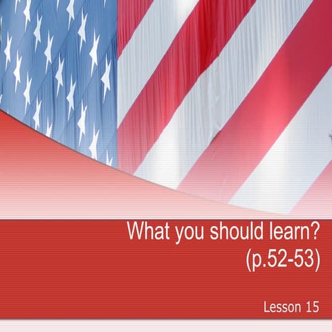 Lesson 15 - What you should learn?