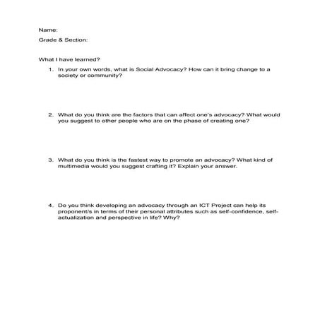 EmpTech Lesson 15 - Reflection Activity (Designing and Developing an ICT Proj...