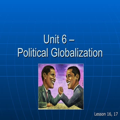 Lesson 16,17 - Political Globalization (Task 1)