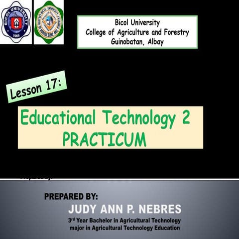 educational technology 2 Lesson 17 educational technology practicum