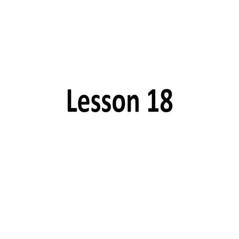 Lesson 18 | PPT