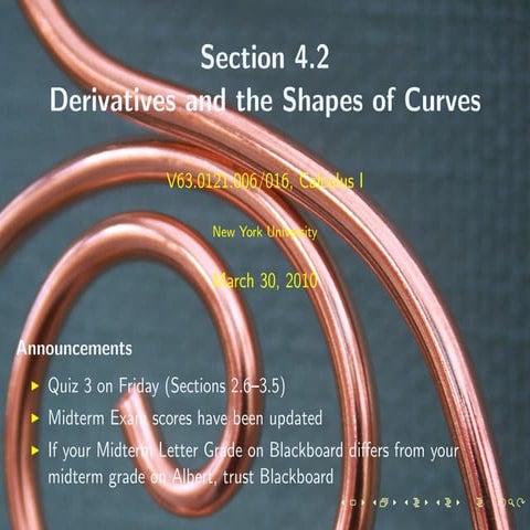Lesson 18: Derivatives and the Shapes of Curves