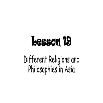 Religions in Asia