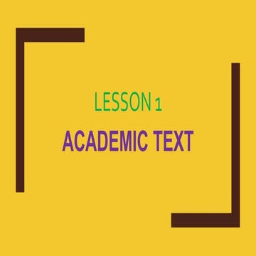 Lesson 1 academic text