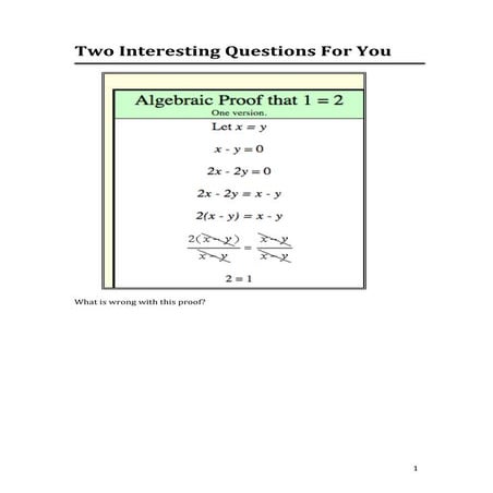 Lesson 1b two interesting questions for you