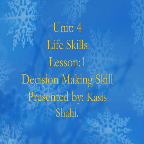 Lesson1 decision making skill