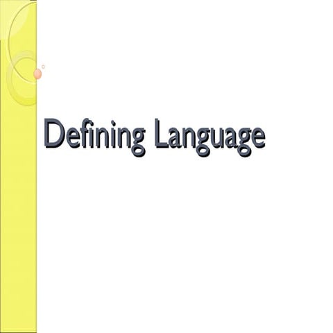 Lesson 1 defining language