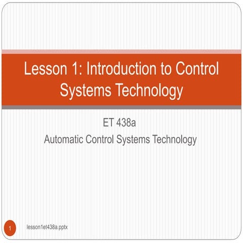 Control system basics chapter 1 with applications | PPT