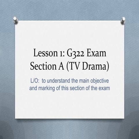 Lesson 1 exam section a