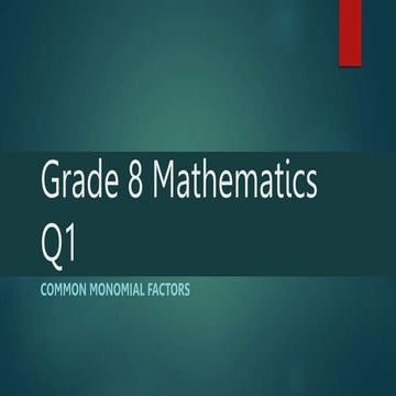 Lesson 1, Factoring Polynomials for Grade 8.pptx