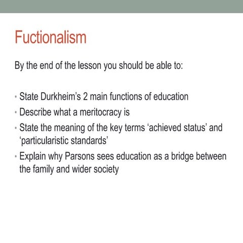 Education and functionalism1