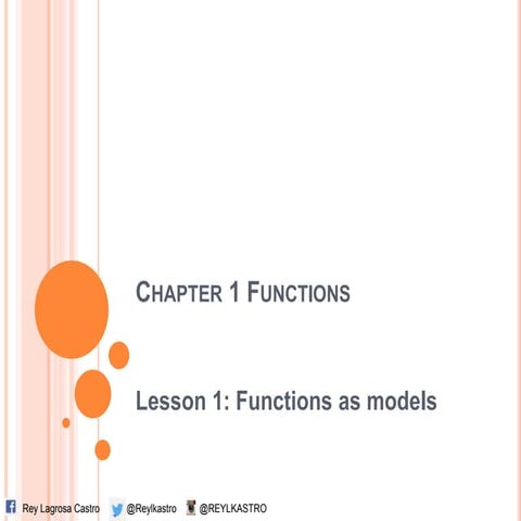 Lesson 1 function as model
