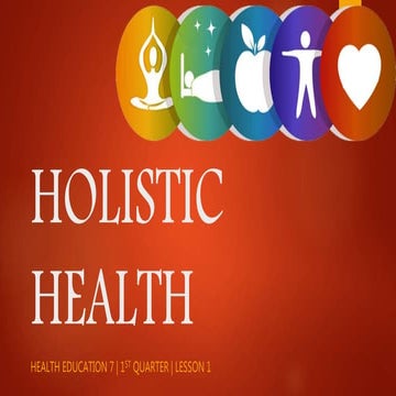 Health Education 7 1st Quarter Lesson 1 holistic health