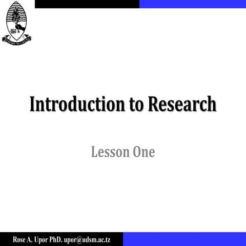 Lesson 1  introduction to research in language studies