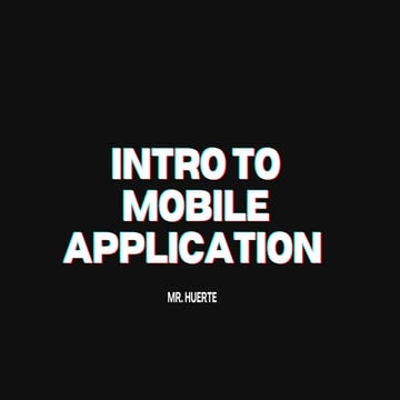 Lesson 1 Mobile Application