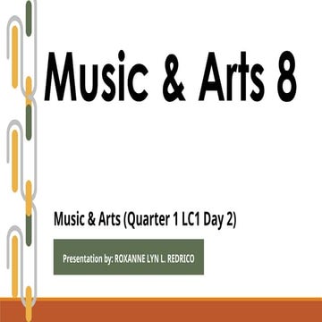 Lesson 1 Music and Arts Day 2 - Performance Art (Cosplay).pptx