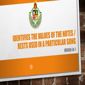  MUSIC 6 NOTES AND RESTS