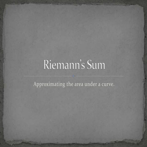 Riemann's Sum