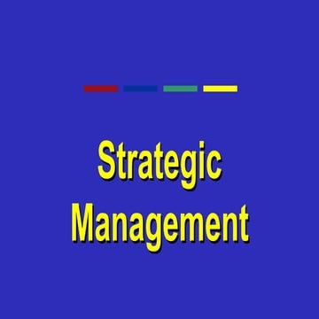Introduction Of Strategic Management | PPTX