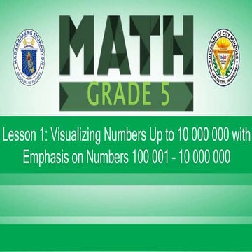 Math 5 Grade 5 1st Quarter Lesson 1