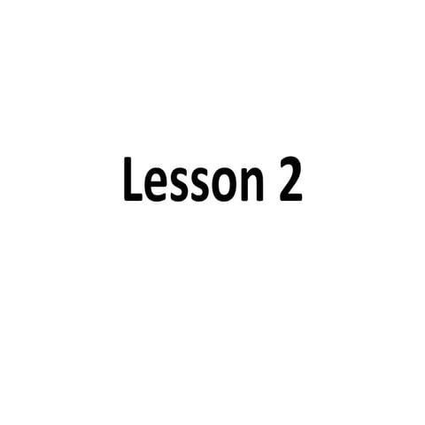 Lesson 2 | PPTX