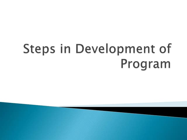 Program development life cycle | PPTX