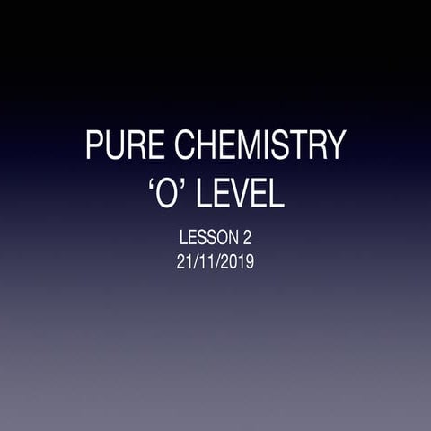 The particulate Nature of Matter