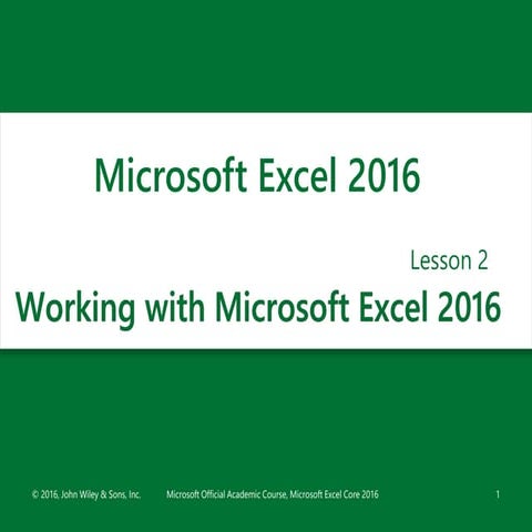 Working with excel.ppt Microsoft 2016.pt