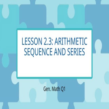Comprehensive Guide to Arithmetic Sequences and Series in Mathematics ...