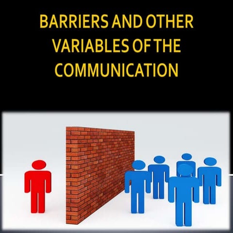 Barriers and other variables of the communication