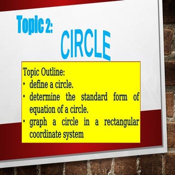 Graph Circle:  identifying Center radius